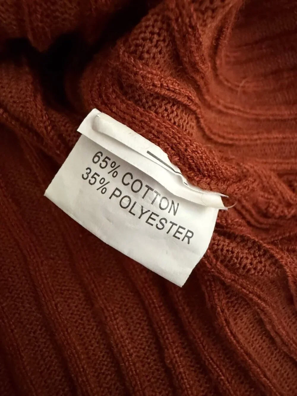 Princess Polly Collared Rib Knit Y2K Zip Up Sweater Top Rust Brown Fitted L/XL